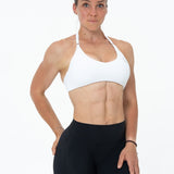DAVOMI Minimal Neckholder Sport-BH - Cream White