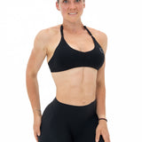 DAVOMI Minimal Neckholder Sport-BH - Deep Black