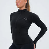 LUXE Flow Zip-Jacket - Deep Black
