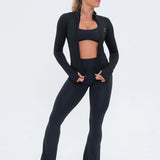 LUXE Flow Zip-Jacket - Deep Black