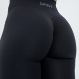 (PRE-ORDER) LUXE Sculpt Flared Leggings - Deep Black