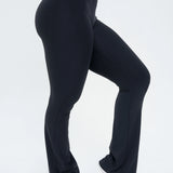 (PRE-ORDER) LUXE Sculpt Flared Leggings - Deep Black