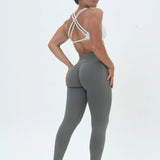 DAVOMI Double Twist Sport-BH - Cream White