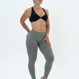DAVOMI Double Twist Sport-BH - Deep Black