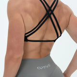 DAVOMI Double Twist Sport-BH - Deep Black