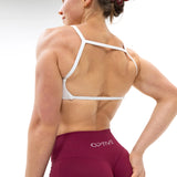 DAVOMI High Neck Strap Sport-BH - Cream White