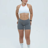 DAVOMI High Neck Sport-BH - Cream White