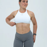 DAVOMI High Neck Sport-BH - Cream White
