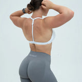 DAVOMI High Neck Sport-BH - Cream White