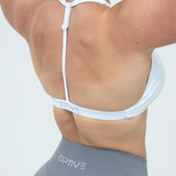 DAVOMI High Neck Sport-BH - Cream White