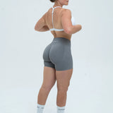 DAVOMI High Neck Sport-BH - Cream White