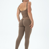 DIVINE Backless Top - Mocha Brown