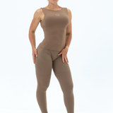 DIVINE Backless Top - Mocha Brown