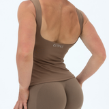 DIVINE Backless Top - Mocha Brown