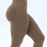 DIVINE Scrunch Leggings - Mocha Brown