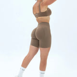 DIVINE Scrunch Shorts - Mocha Brown