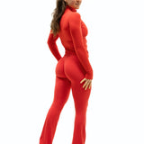 LUXE Sculpt Flared Leggings - Candy Red (Limited Edition)