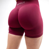 UNITY V-Shape Scrunch Shorts - Bordeaux Red (Limited Edition)