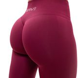 UNITY V-Shape Scrunch Leggings - Bordeaux Red (Limited Edition)