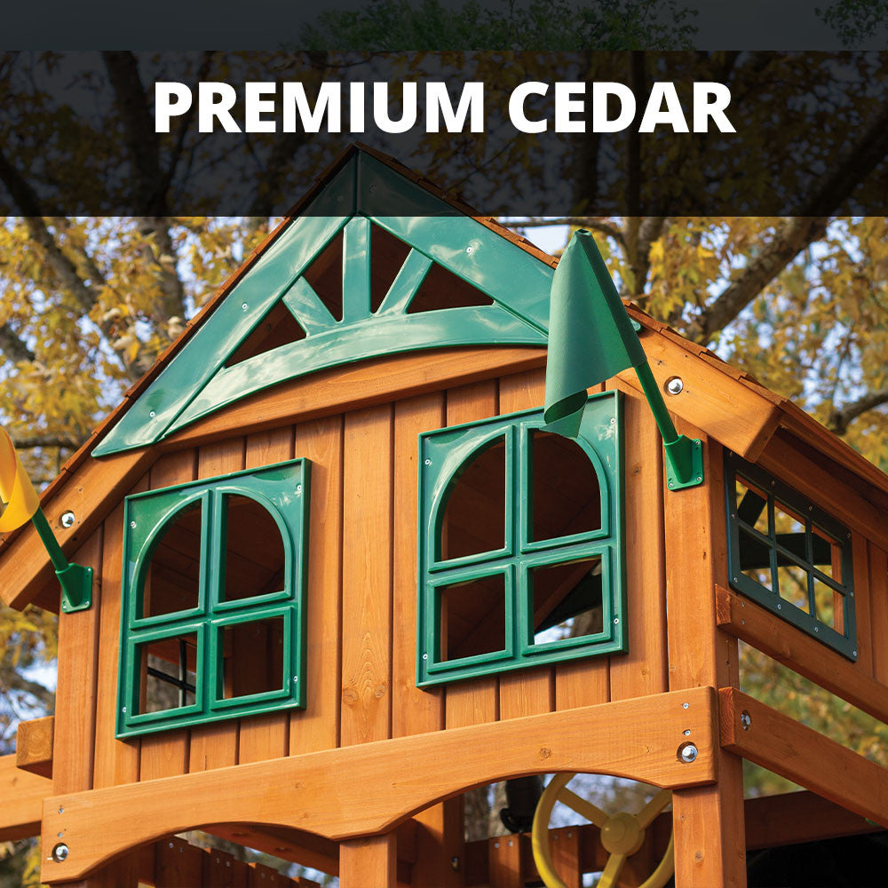 13._Outing_-_Premium_Cedar__37386.1708377426.1280.1280.jpg Outing w/ Wood Roof & Grey Slide - Image 7