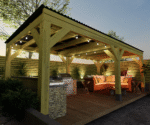 Chunky Wooden Box Pergola with Black Roof | Wychwood Black - Image 2