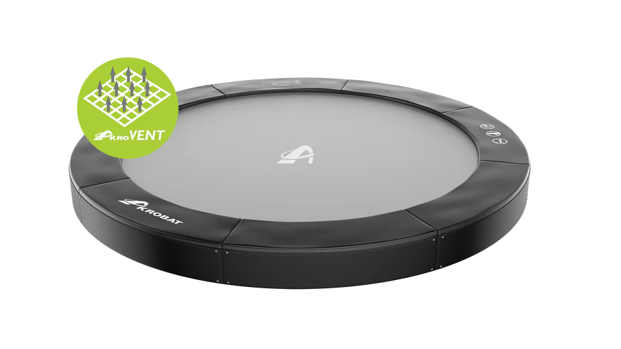 Akrobat_Primus_without_net_Black_1_900x_4a02b194-61a8-4974-b89a-615dd534e1af.png Primus Flat 10ft Rectangular In Ground Akrobat Trampolines With Exclusive Warranty and Extreme Bounce - Without net - Image 2