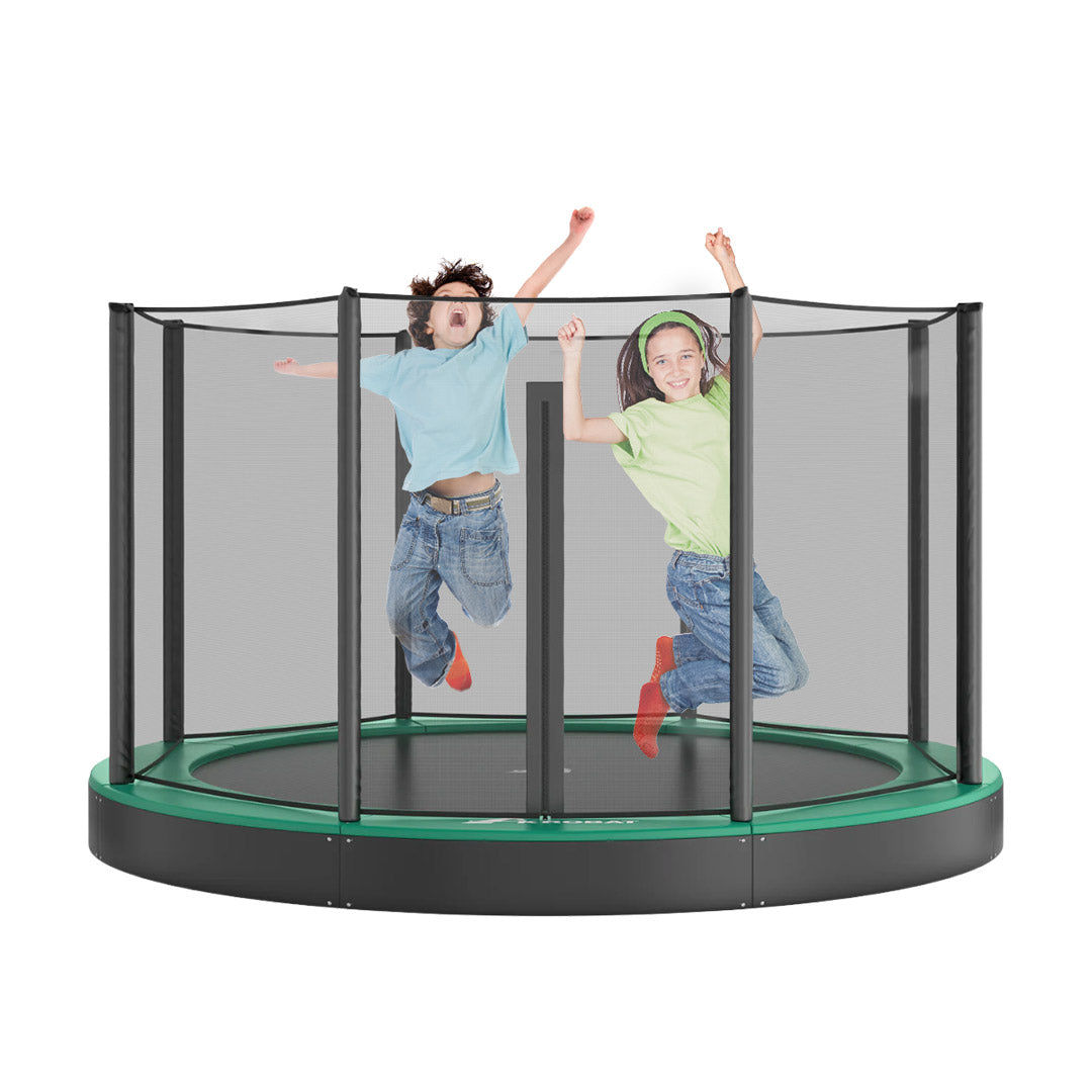 Character_92f45c0c-157f-42a5-9188-60cb1e5daf01.jpg Orbit Flat  14FT Round in Ground Akrobat Trampolines Extreme Bounce With Extensive Warranty - Image 2