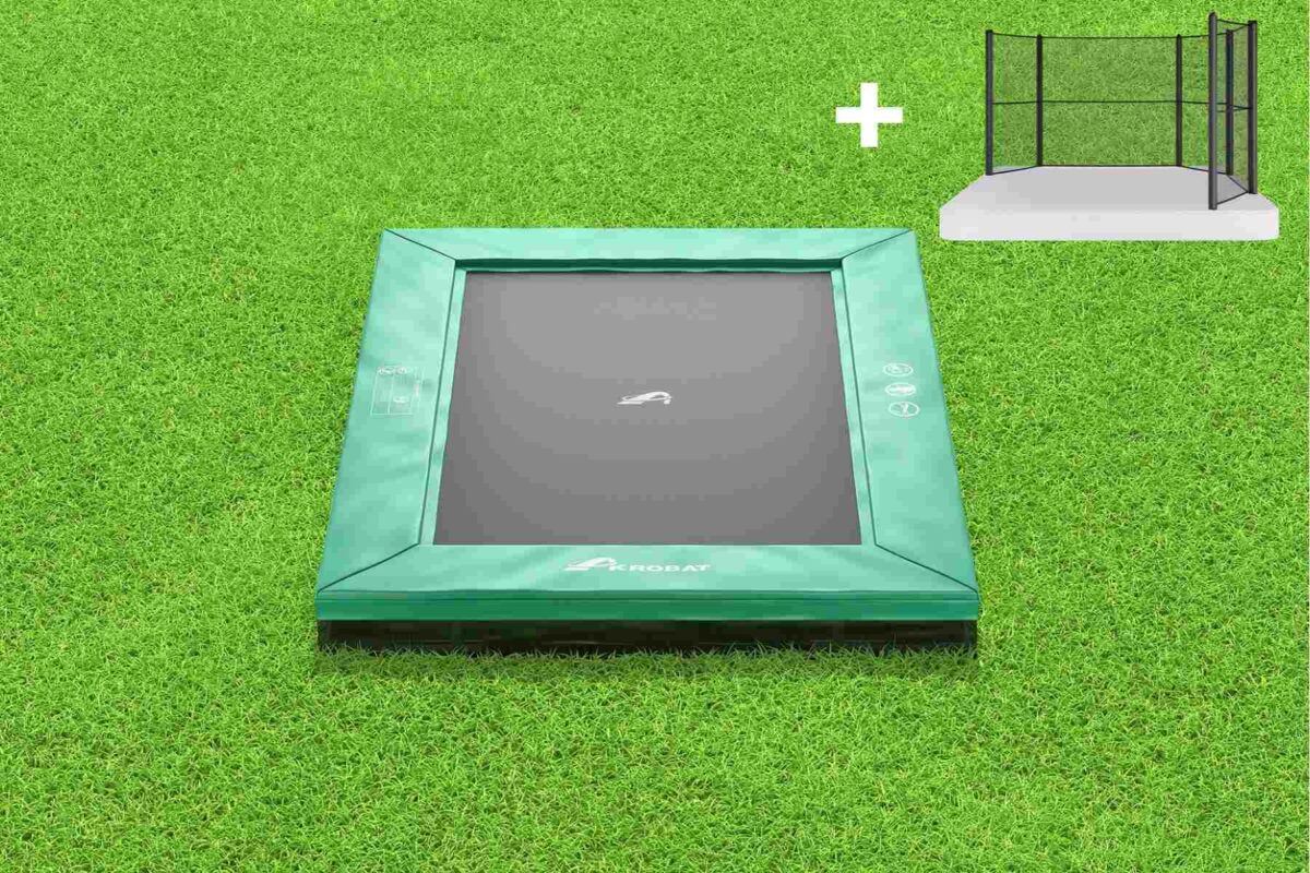 Orbit Flat Rectangular 11x8ft in Ground Akrobat Trampolines Extreme Bounce With Extensive Warranty - Safety Net - Image 2