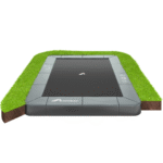 Primus Flat Rectangular 11x8ft In Ground Akrobat Trampolines Extensive Warranty and Extreme bounce - without safety net - Image 3