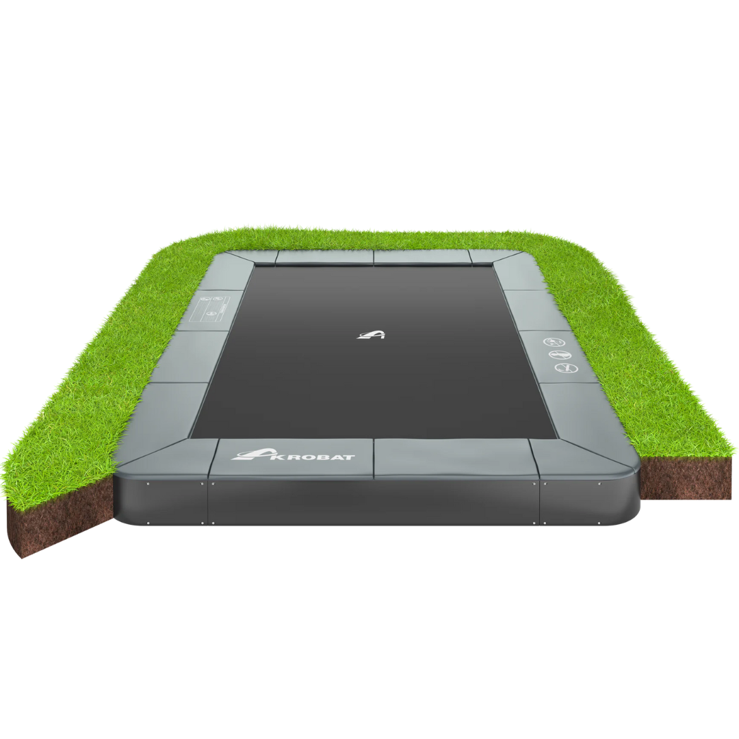Orbit_Flatground_trampolines.3.png Primus Flat Rectangular 11x8ft In Ground Akrobat Trampolines Extensive Warranty and Extreme bounce - without safety net - Image 3