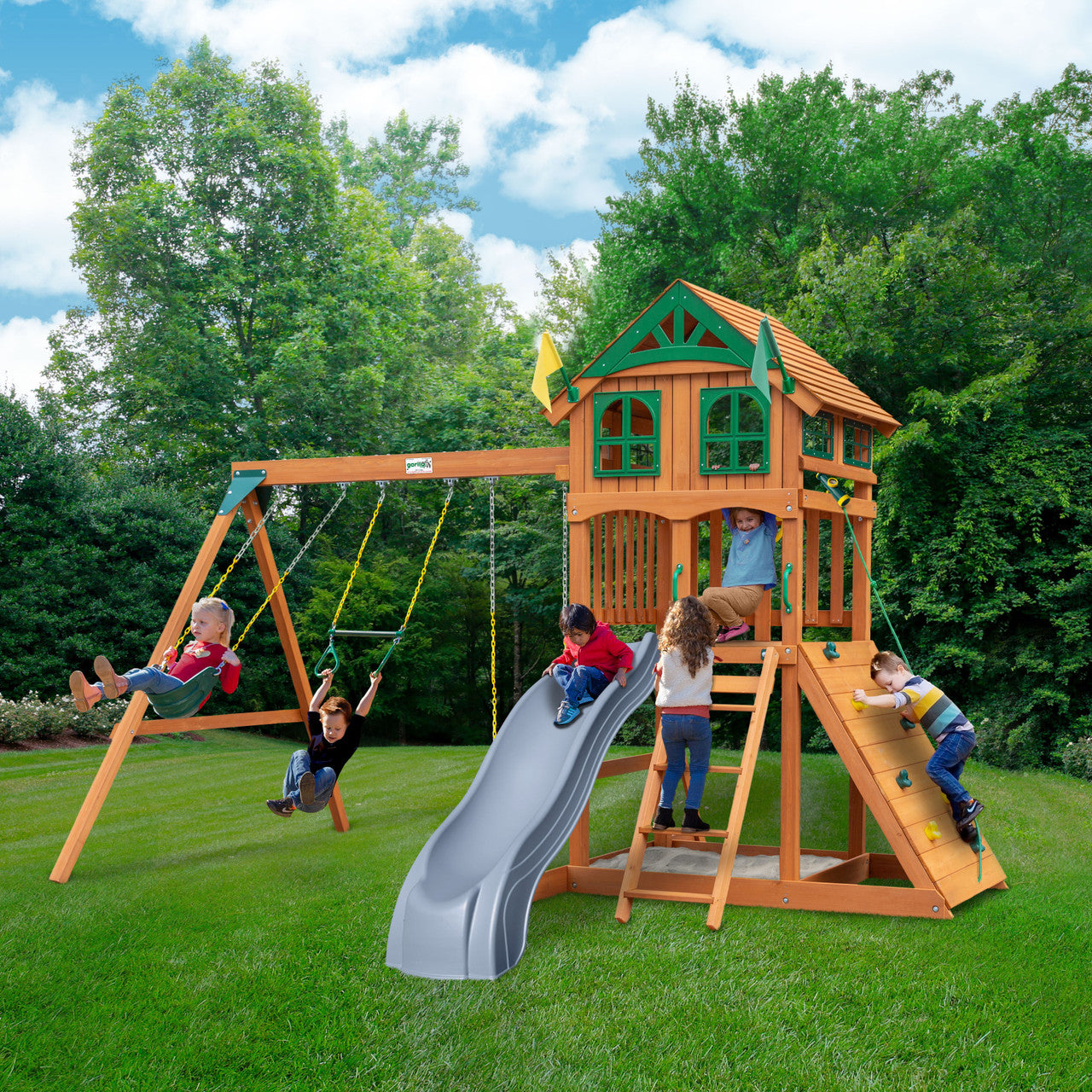 Outing-Grey-Lifestyle-WithKids__31396.1708437567.1280.1280.jpg Outing w/ Wood Roof & Grey Slide - Image 1