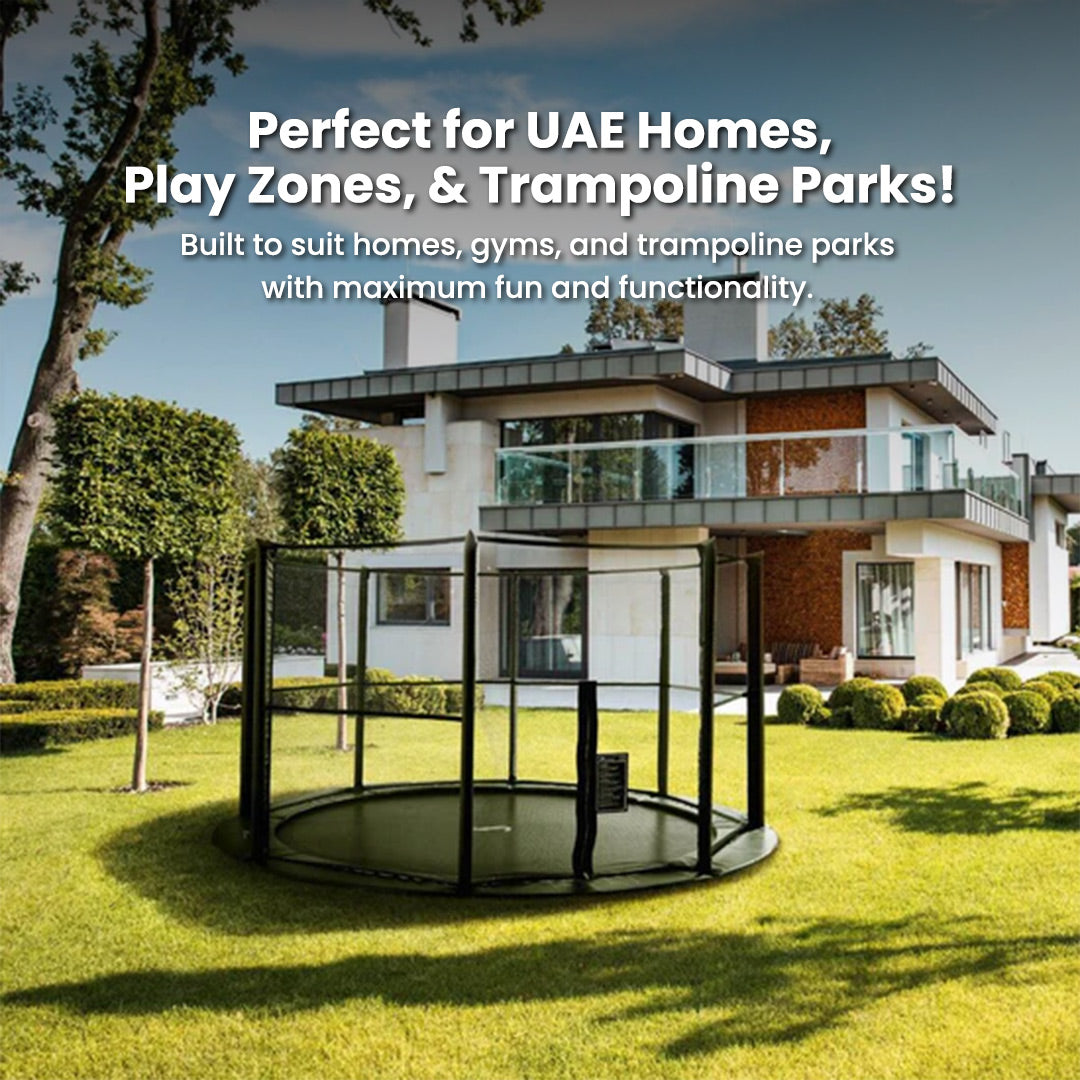 PerfectforUAEHomes_PlayZones_amp_TrampolineParks.jpg Orbit Flat  14FT Round in Ground Akrobat Trampolines Extreme Bounce With Extensive Warranty - Image 14