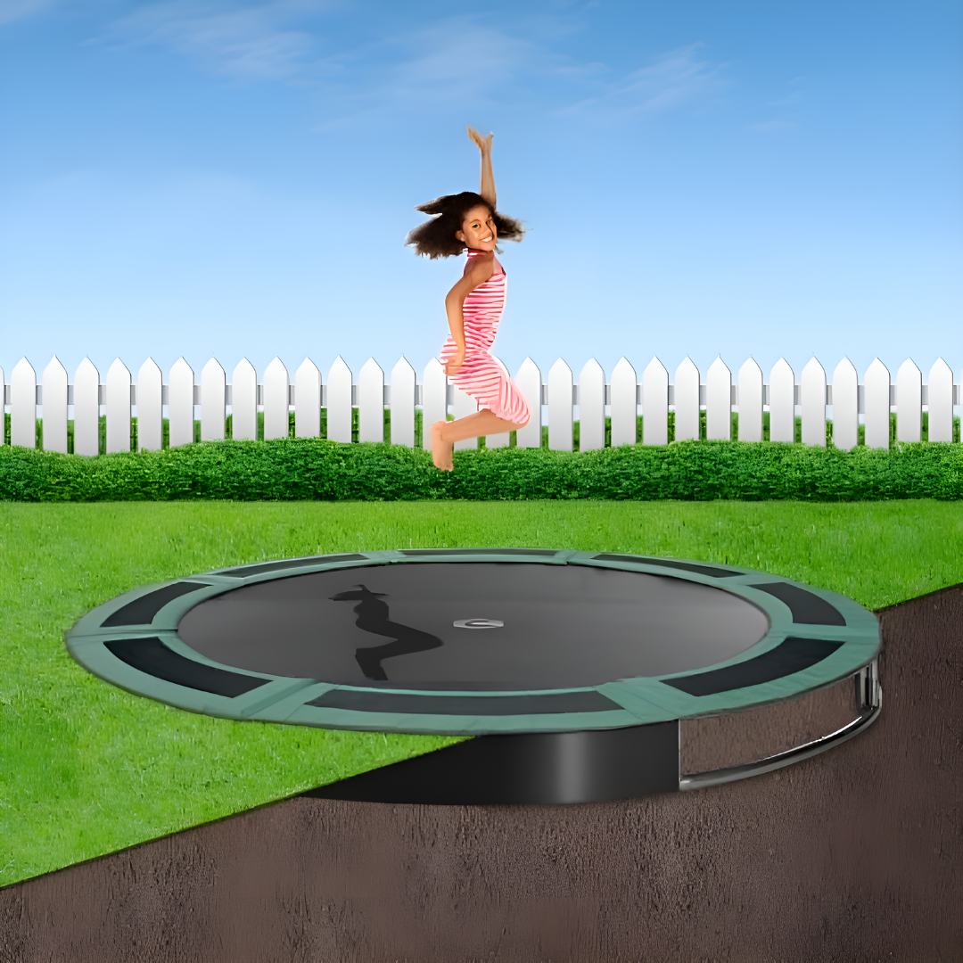 Untitled_design_0ab8fb2d-1828-4880-8c5f-db242d77c6f1.png Primus Flat 10ft Rectangular In Ground Akrobat Trampolines With Exclusive Warranty and Extreme Bounce - Without net - Image 1