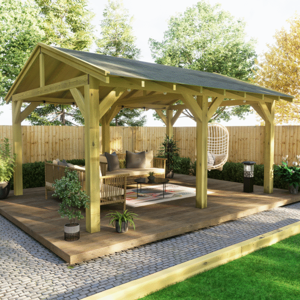 Apex Plus Wooden Gazebo Kits - Felt Shingle Roof