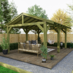 Apex Plus Wooden Gazebo Kits - Felt Shingle Roof - Image 3
